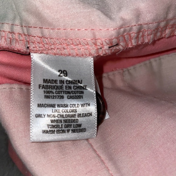 Aeropostale Chino Shorts Men's Size 29 Mid Rise Stretch Flat Front -Pink - GREAT - Picture 5 of 5
